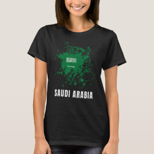 Saoedi-Arabië Retro  Waterverven Sport Saudi-Arabi T-shirt