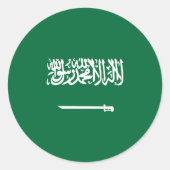 Saoedi-Arabië Ronde Sticker (Voorkant)