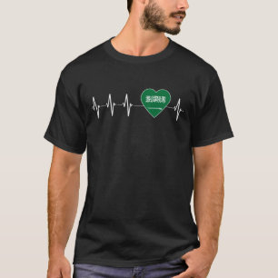Saoedi-Arabië: Saudische hartslag Ik hou van Saoe T-shirt