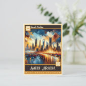 Saoedi-Arabië |  schilderij Briefkaart (Staand voorkant)