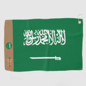 Saoedi-Arabië vlag en Arabië monogrammen/golfhandd Golfhanddoek (Horizontaal)