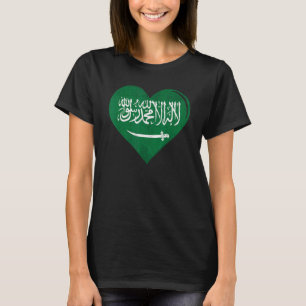 Saoedi-Arabië Vlag Hart Voor Saoedi-Arabië T-shirt