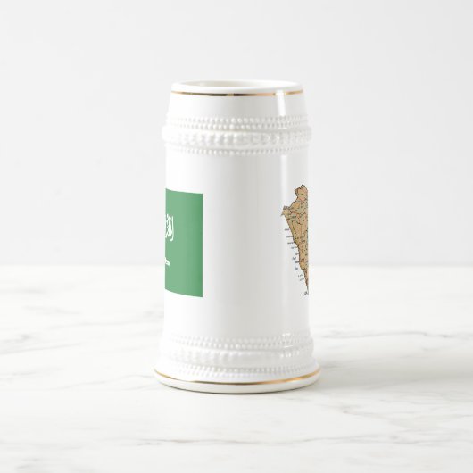 Saoedi-Arabië vlag ~ Map Mok (Center)