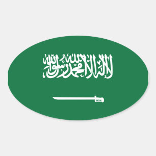 Saoedi-Arabië Vlag ovaal Sticker