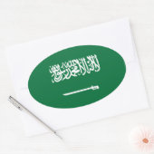 Saoedi-Arabië Vlag ovaal Sticker (Envelop)