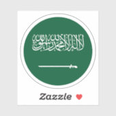 Saoedi-Arabië Vlag Ronde Sticker (Vel)