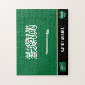 Saoedi-Arabië Vlag & Saoedi-Arabië / Saudi-Arabië Legpuzzel (Verticaal)