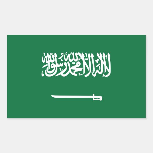 Saoedi-Arabië Vlag Sticker (Voorkant)