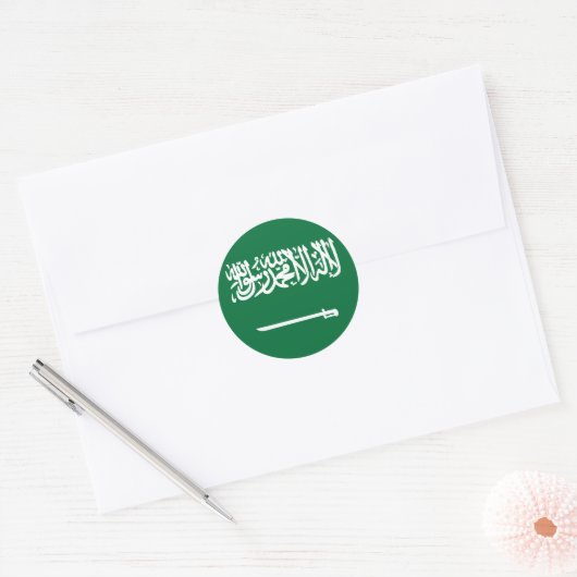 Saoedi-Arabië Vlag Sticker (Envelop)