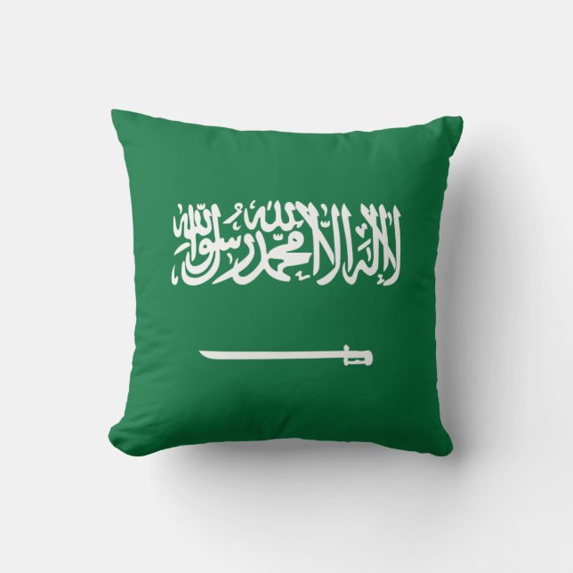 Saoedi-Arabië Vlag x Vlag Kussen (Voorkant)