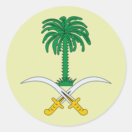 Saoedi-Arabië wapenstilstand Ronde Sticker (Voorkant)