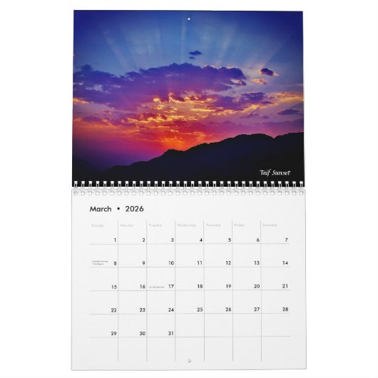 Saoedi-Arabische scènes Kalender (Mar 2026)