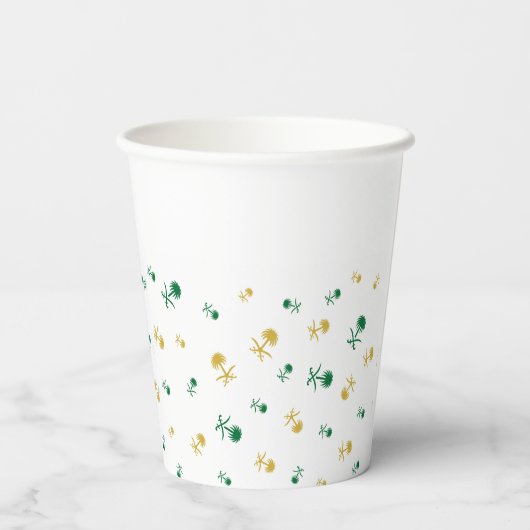 Saoedische designbeker papieren bekers (Achterkant)