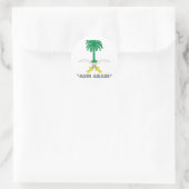 Saoedische embleem ronde sticker (Tas)