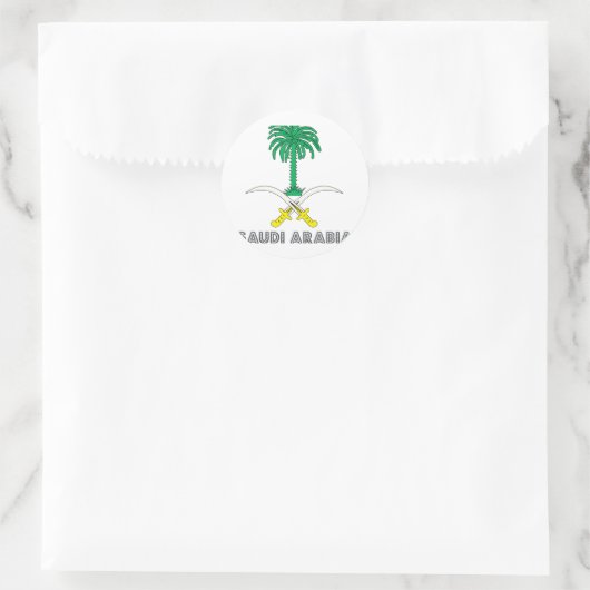 Saoedische embleem ronde sticker (Tas)