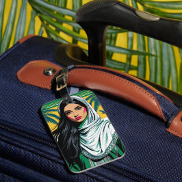 Saoedische Pop Queen - Bold Heritage Art voor Nati Bagagelabel