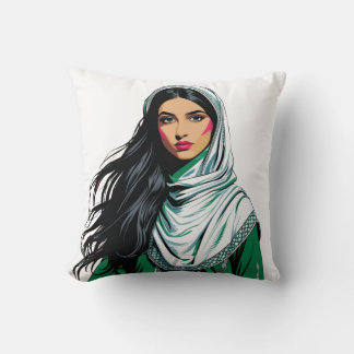Saoedische Pop Queen - Bold Heritage Art voor Nati Kussen