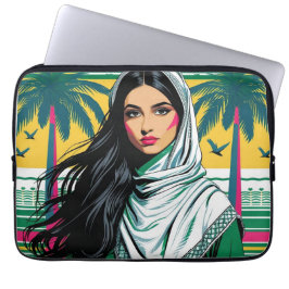 Saoedische Pop Queen - Bold Heritage Art voor Nati Laptop Sleeve