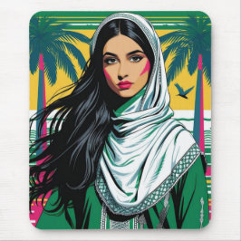 Saoedische Pop Queen - Bold Heritage Art voor Nati Muismat
