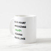 Saoedische vrouw, geweldig koffiemok (Voorkant links)
