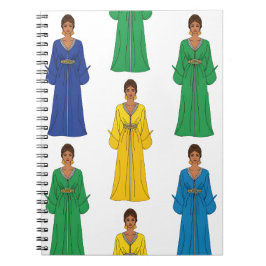 Saoedische vrouwen in kleurrijke kleding notitieboek