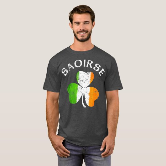 Saoirse Name Gift Lucky Irish Pride T-shirt (Voorkant volledig)
