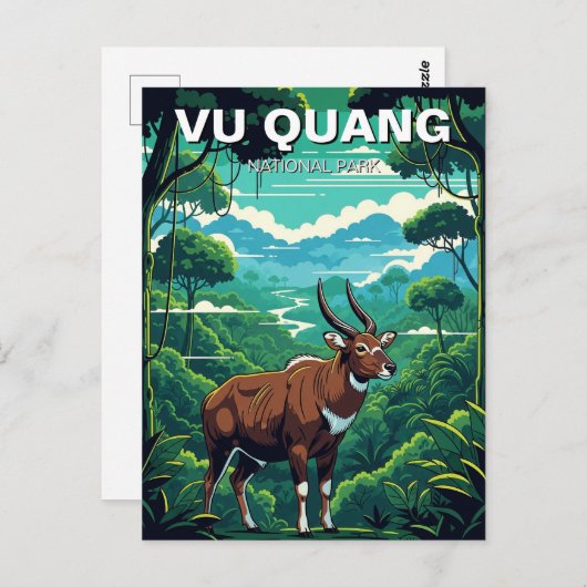Saola in Vu Quang Nationaal Park Vietnam Reizen Briefkaart (Voorkant / Achterkant)