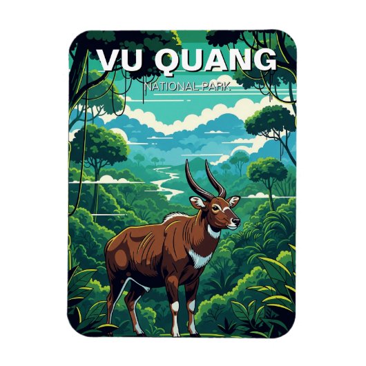 Saola in Vu Quang Nationaal Park Vietnam Reizen Magneet (Verticaal)