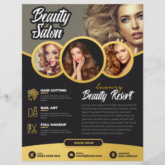 SAON FLYER ONTWERP | BESTE SALON FLYER (Voorkant)