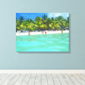 SAONA BEACH OP CANVAS 20 "x 16" Afdruk (Insitu (Houten vloer))