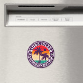 Saona Island Dominicaanse Republiek - Retro 60s Magneet (Insitu (Vaatwasser))