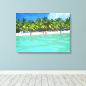 SAONA STRAND OP CANVAS 20 "x 16" Afdruk (Insitu (Houten vloer))