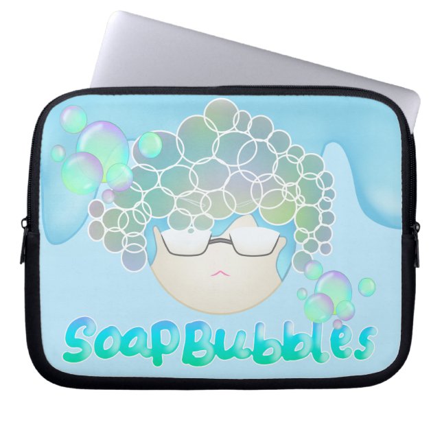 Saop Bubbles Laptop Sleeve (Voorkant)