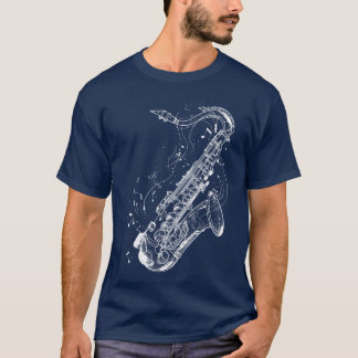 Saophone-speler Jazz-muziek Muzikant Saophonist me T-shirt