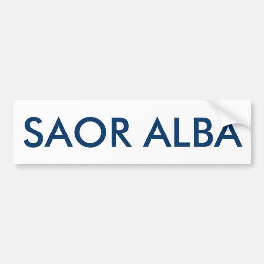 Saor Alba Gaelic Vrij Schotland Bumpersticker (Voorkant)