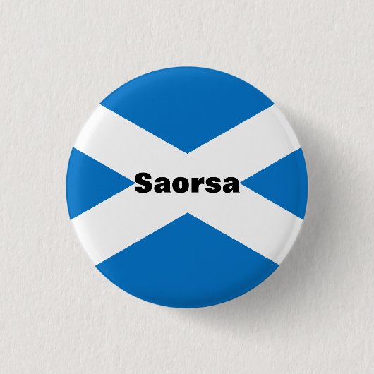 Saorsa Gaelic Freedom Scotland Pinback Ronde Button 3,2 Cm (Voorkant)
