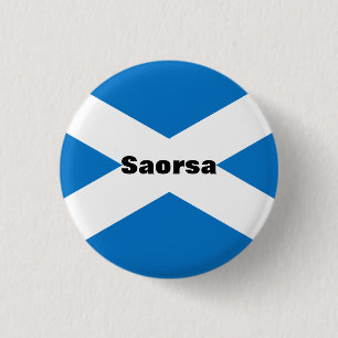 Saorsa Gaelic Freedom Scotland Pinback Ronde Button 3,2 Cm