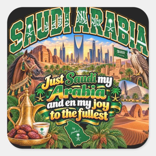 Saoudi-Arabië sticker (Voorkant)