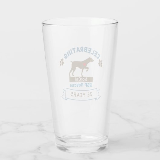 SAP 25e Jubileum Amerikaanse pint Glas (Achterkant)