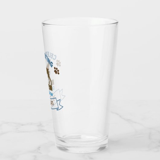 SAP 25e Jubileum Amerikaanse pint Glas (Links)