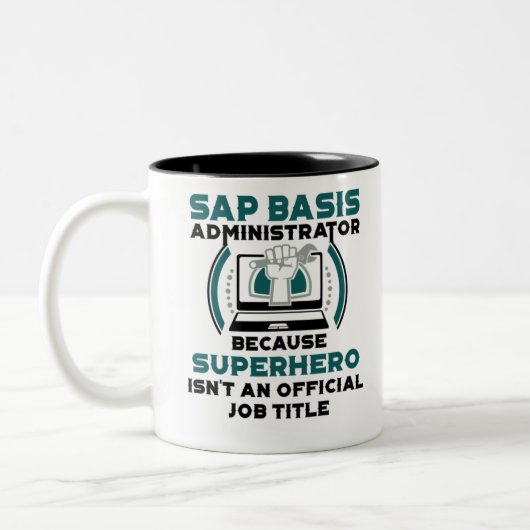 SAP Basis Administrator Tweekleurige Koffiemok (Links)