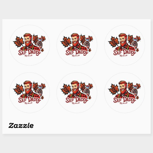 Sap Daddy-Sticker Ronde Sticker (Vel)