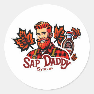 Sap Daddy-Sticker Ronde Sticker