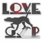 (SAP) Deutsch Kurzhaar Sticker (Voorkant)