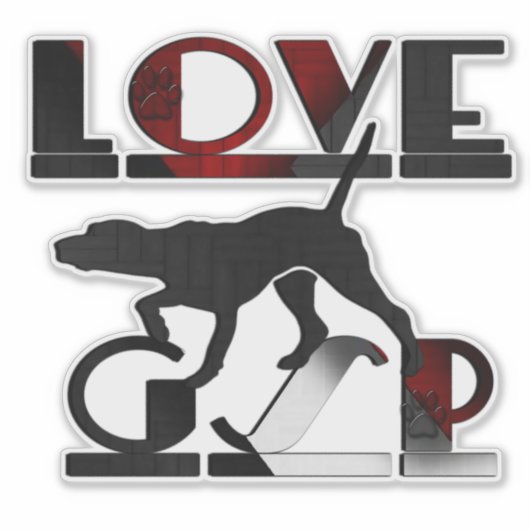 (SAP) Deutsch Kurzhaar Sticker (Voorkant)