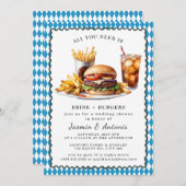 Sap- en hamburgers uitnodiging (Voorkant / Achterkant)