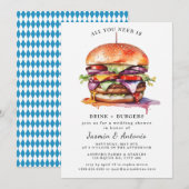 Sap- en hamburgersuitnodiging kaart (Voorkant / Achterkant)