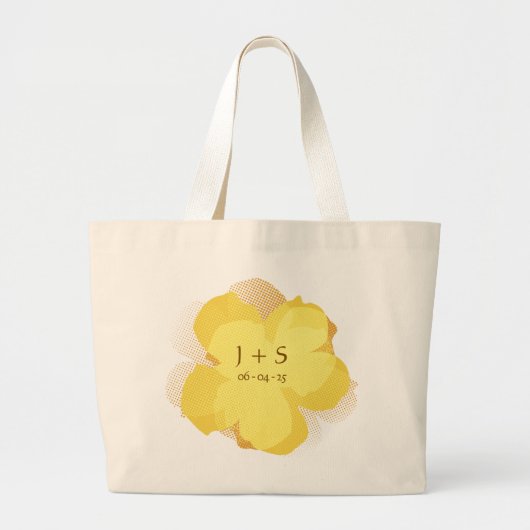 Sap Fourre-tout Jumbo Popflower Jaune Grote Tote Bag (Voorkant)