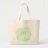 Sap Groene Popflower Grote Tote Bag (Voorkant)