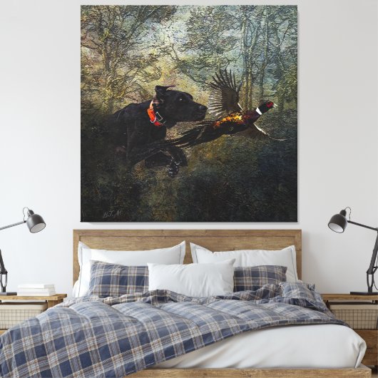SAP, jacht fazant Canvas Afdruk (Insitu (Slaapkamer))
